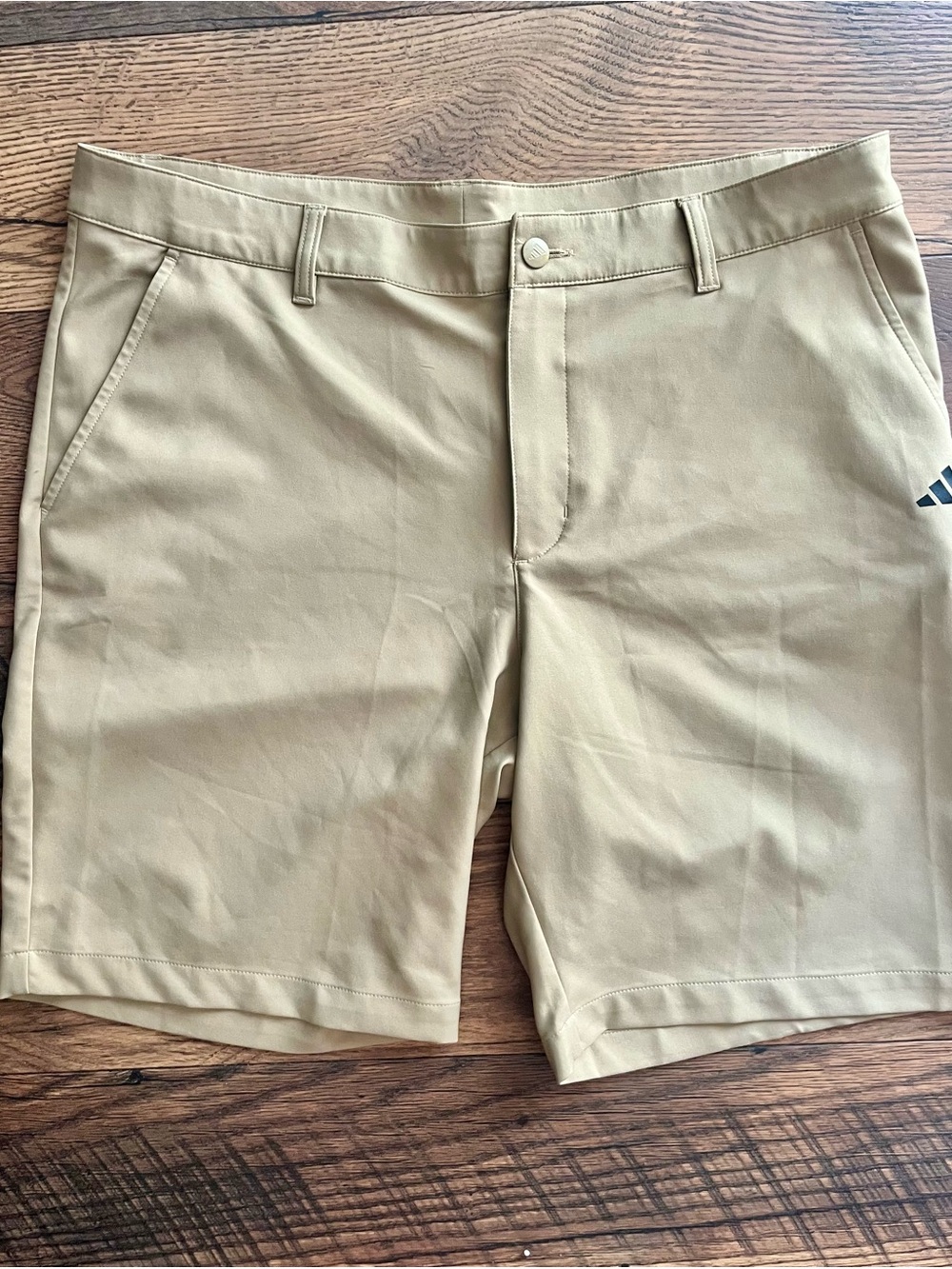 adidas Men’s Khaki Flat Front Golf Shorts